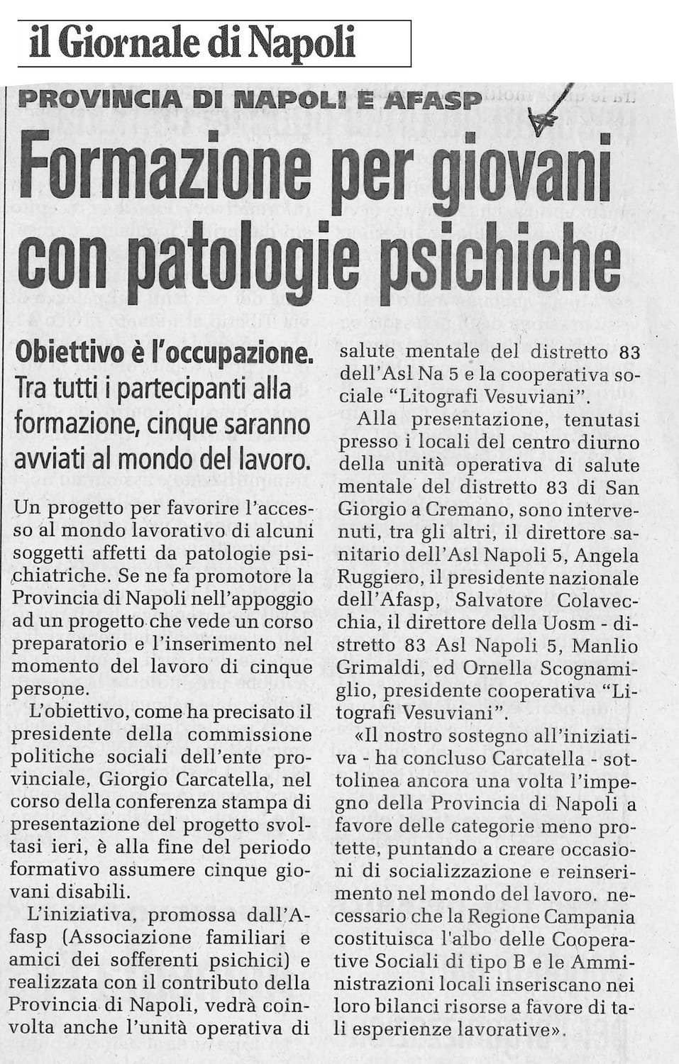 Giornale di Napoli 2003